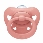 NUK Fopspeen Signature 0-6 Maanden Roze met hartvormig design