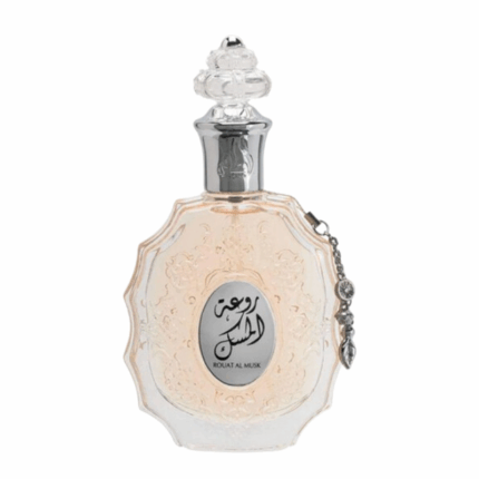 Lattafa Rouat Al Musk Eau de Parfum fles 100 ml – elegante geur met witte musk, amber en vanilletonen