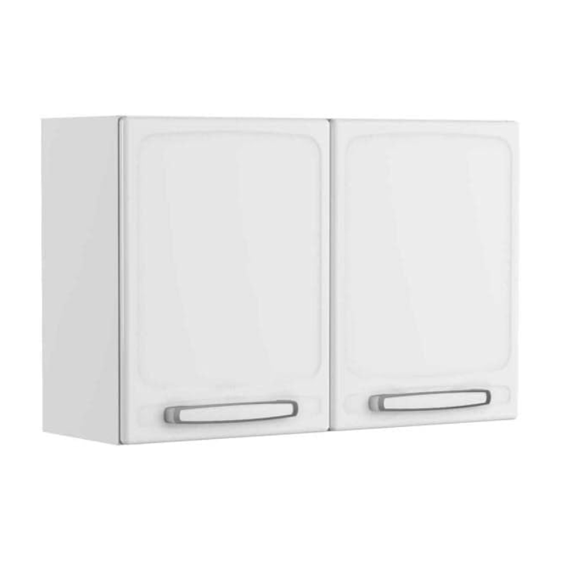 7005670 bertolini witte wandkast met twee deuren en decoratief glas voor de keuken