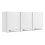 bertolini witte wandkast met twee deuren en decoratief glas voor de keuken