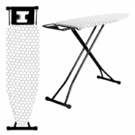 Cameo strijkplank 110×33 cm met metalen frame en hittebestendige hoes, compact en duurzaam