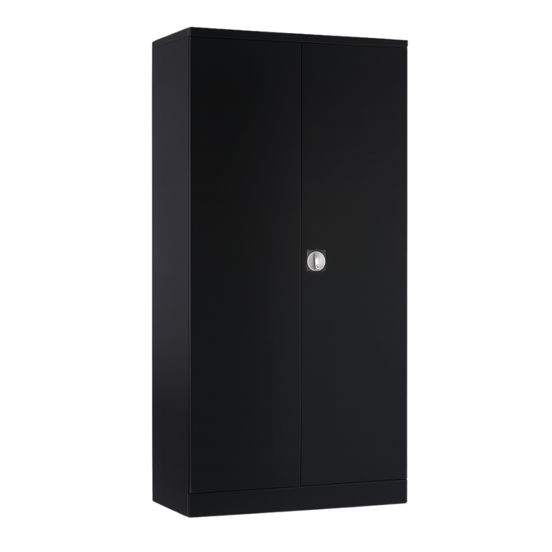 FHC404 Metalen archiefkast met 2 deuren in zwart voor kantoor of thuis