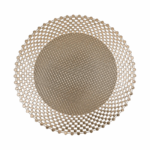 Ronde goudkleurige placemat van 38 cm met elegant design