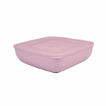 Vierkant plastic bakje van 1.8 liter met bijpassend deksel. Ideaal voor het luchtdicht bewaren van voedsel in de keuken.