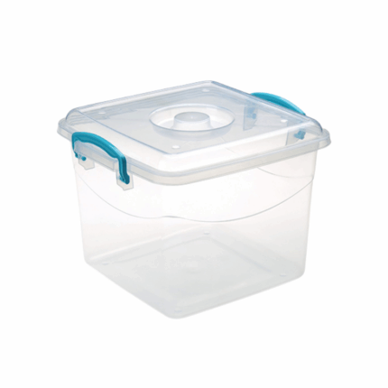 Multifunctionele transparante voedselopbergdoos van 6 liter met deksel en sluitclips