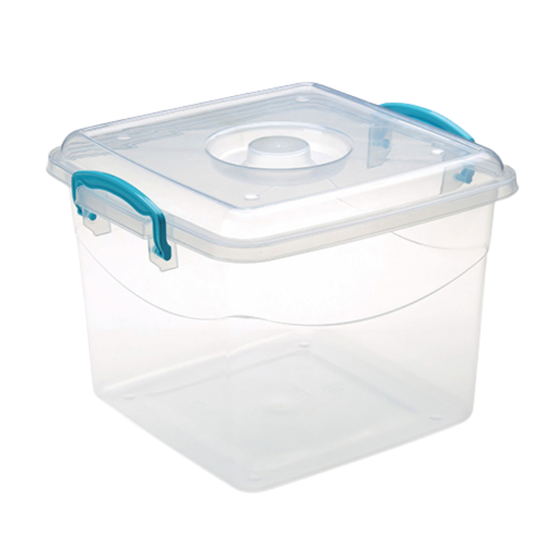 M063A Transparante voedselopbergdoos van 11 liter met deksel en sluitclips