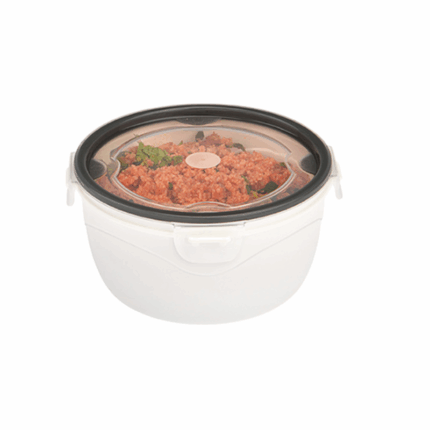 Ucsan Ronde Lock & Fit Opslagbakje 650 ml met luchtdicht klikdeksel en witte body