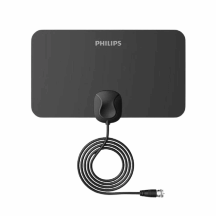 Philips SDV5335 digitale binnenantenne met slank ontwerp en versterkte HD-ontvangst, geschikt voor muur- of tafelmontage