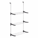 Wanddroogrek met drie niveaus, hangend over een deur – ideaal voor compacte ruimtes en duurzaam drogen