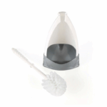 Fanatik Toiletborstel met Open Houder – wit-grijze wc borstel met houder