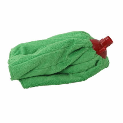 Fanatik microvezel mop met rode aansluiting en dubbele laag voor grondige vloerreiniging