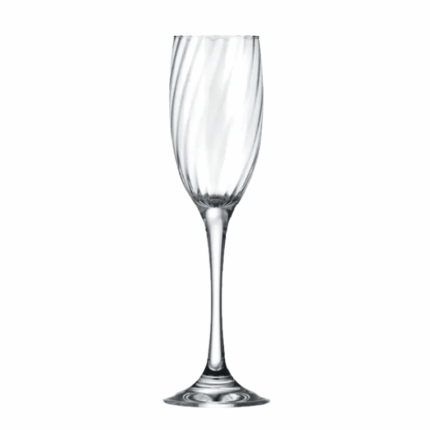 Transparant Nadir Ravena champagneglas met spiraalvormige kelk – 190 ml