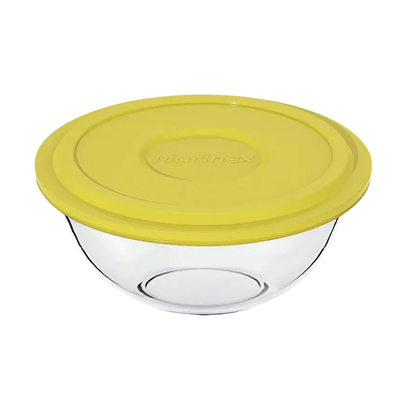 7894993990904 Nadir Glazen Kom 0306 – 1.5 Liter met deksel, duurzaam glazen bewaarbakje voor leftovers en snacks