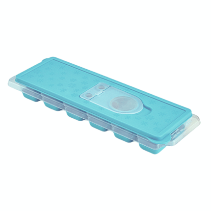 Ucsan Ijsblokjesvorm met Deksel en Vulopening – blauwe ijsblokjeshouder