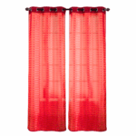 Isabella Vitrage Gordijn met Ringen 53"×90" Per Stuk - Diverse Kleuren - Afbeelding 7