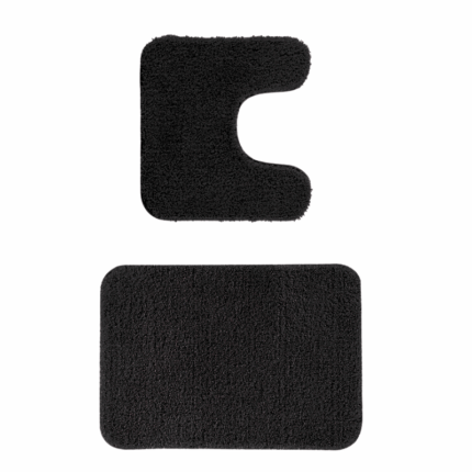 Soho 2-delige Zwart badmatset met antislip onderzijde