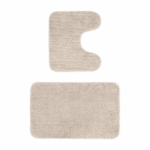 Soho 2-delige cream badmatset met antislip onderzijde