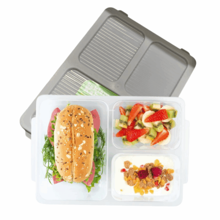 Ucsan Plastic Lunchbox met 3 Compartimenten – 28×20×5 cm