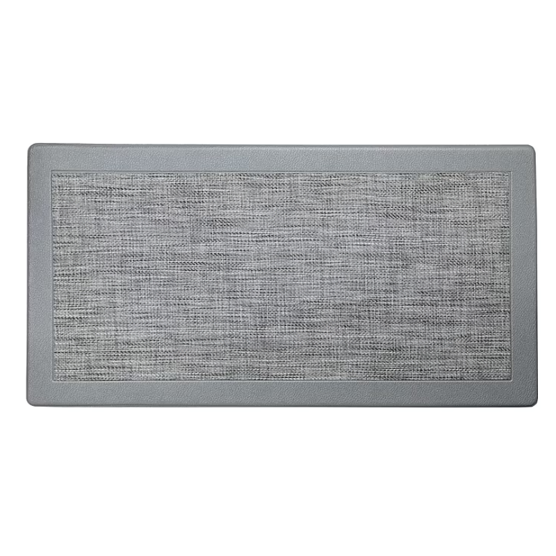 POLFRAME51X99 (4) Grijze Soho anti-vermoeidheidsmat van 51×99 cm met ergonomisch traagschuim en antislip onderzijde, ideaal voor keuken of kantoor.