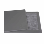 Grijze Soho anti-vermoeidheidsmat van 46×76 cm met ergonomisch traagschuim en antislip onderzijde, ideaal voor keuken of kantoor.