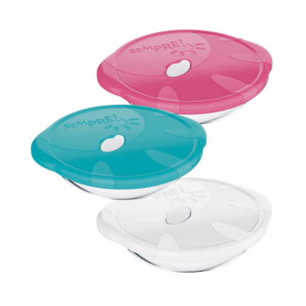 Nadir ronde glazen ovenschaal met plastic deksel – 2.4 liter – diverse kleuren