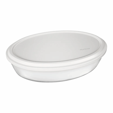 Marinex Ovenschaal 6662 – 3,8 Liter glazen schaal met plastic deksel, geschikt voor oven, koelkast en vriezer