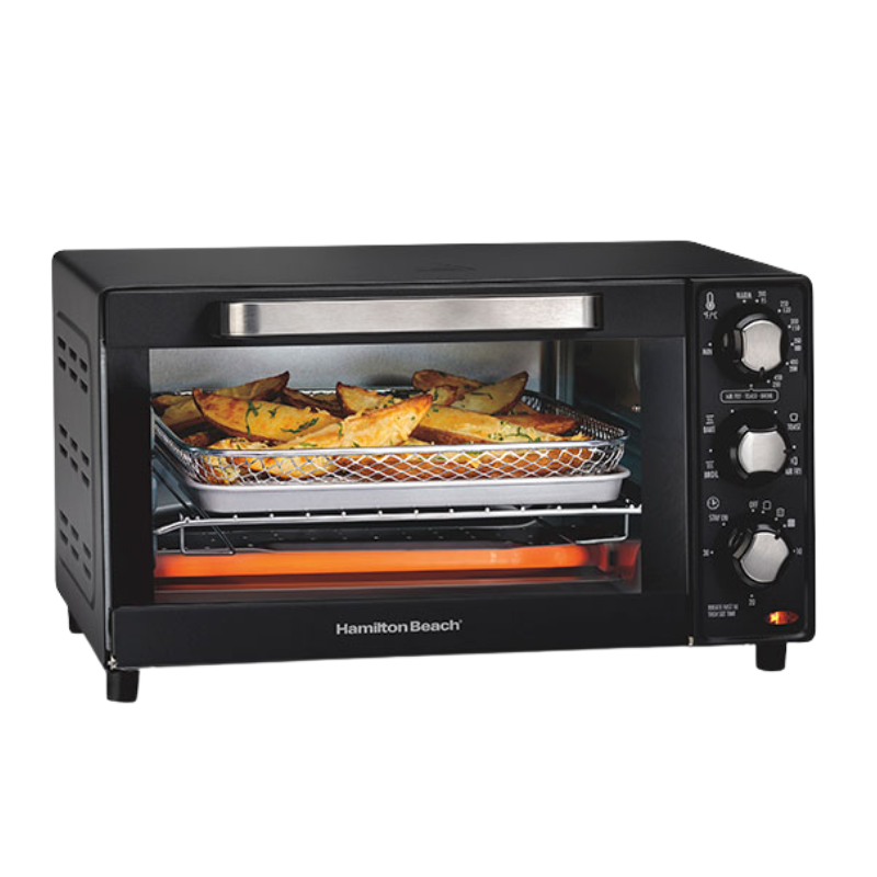 HB31404 Hamilton Beach Sure-Crisp Air Fryer Toaster Oven met airfry-mand en bakblik