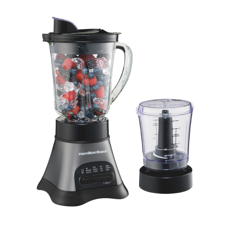 HB58164 Hamilton Beach Power Elite blender en chopper 700 watt met glazen kan