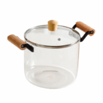 Glazen Kookpot met Houten Handvatten - 4.5 Liter - Afbeelding 2