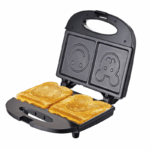 Sokany Sandwich Maker met Gezichtjes – 750W, open apparaat met twee non-stick platen en toast met lachende gezichtjes