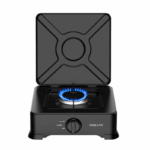 SOKANY vrijstaande gaskookplaat met één brander en regelknop.