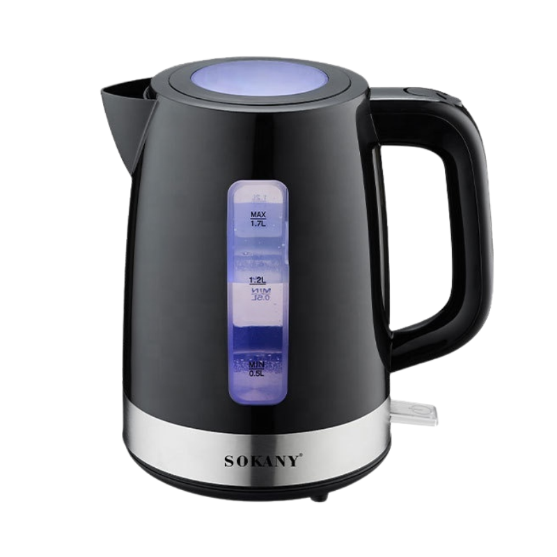 L0722190 Sokany Draadloze Elektrische Waterkoker SK-09006 – 1.7 Liter – Zwart