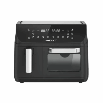 Sokany Dubbele Heteluchtfriteuse 4L + 8.5L Dual Zone Airfryer zwart