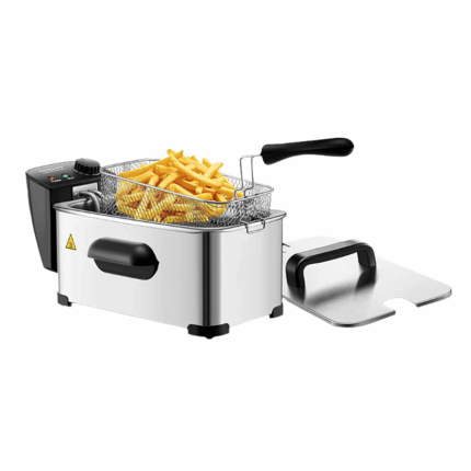 Sokany elektrische friteuse 3.5 liter roestvrij staal met mand en instelbare thermostat