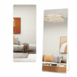 Staande spiegel met witte rand 179×79 cm moderne passpiegel -