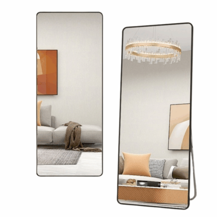 Staande spiegel met zwarte rand 179×79 cm moderne passpiegel