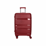 Donkerrode harde reiskoffer 18 inch met uittrekbaar handvat en vier wielen