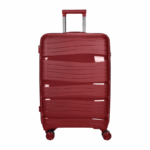 Donkerrode harde reiskoffer 24 inch met uittrekbaar handvat en vier wielen
