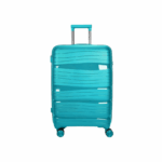 Blauwe harde reiskoffer 18 inch met uittrekbaar handvat en vier wielen