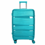 Blauwe harde reiskoffer 28 inch met uittrekbaar handvat en vier wielen