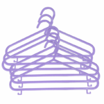 Sev plastic kinderkledinghangers 6 stuks - diverse kleuren - kunststof kinder hangers