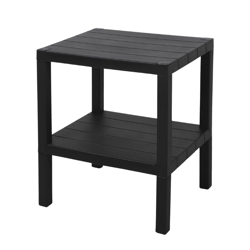 SP340 Sev Plastiek Bijzettafel zwart – Kunststof bijzettafel 33×38×45 cm