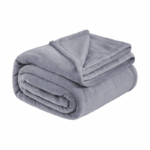 Summit Fleece Deken 220×250 cm van 100% polyester in diverse kleuren, zacht, warm en lichtgewicht, ideaal voor bank of slaapkamer-steel grey