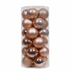 Rose Gold Kerstballen Set – 24 stuks