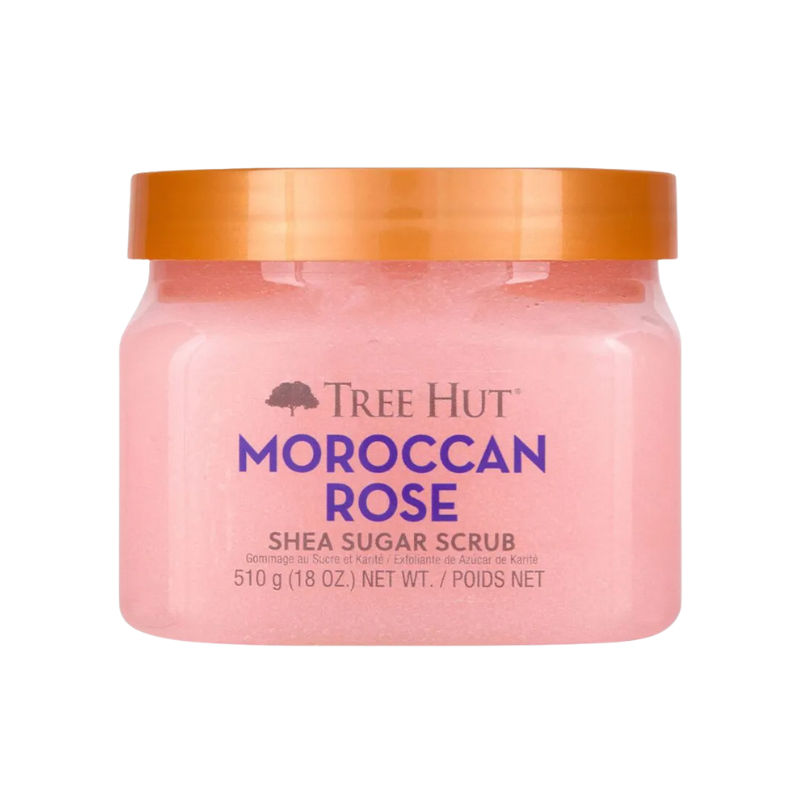075371003233 Tree Hut Shea Sugar Scrub Moroccan Rose 510 gram lichaamscrub