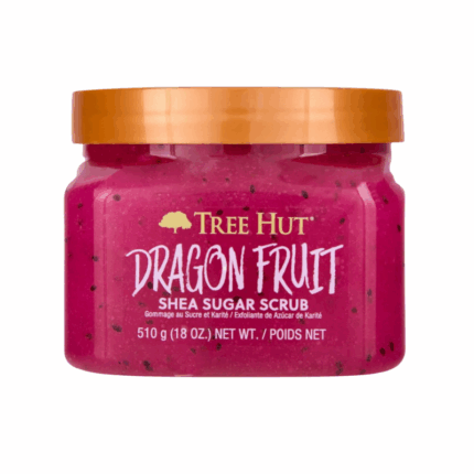 Tree Hut Shea Sugar Scrub Dragon Fruit exfolieert en hydrateert de huid intensief voor een zachte, gladde huid. Inhoud 510 gram.