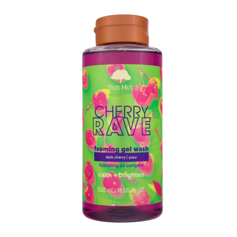 075371250767 Tree Hut Foaming Gel Cherry Rave - 532 ml - Afbeelding 1