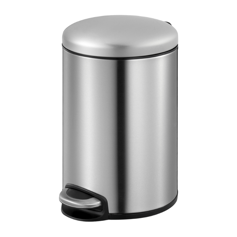 305631 Kennedy stainless steel vuilniston met voetbediening 8 liter in roestvrij staal