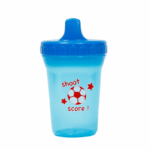 Baby drinkbeker met tuit in blauwe kleur met kinderprint, geschikt voor baby’s en peuters