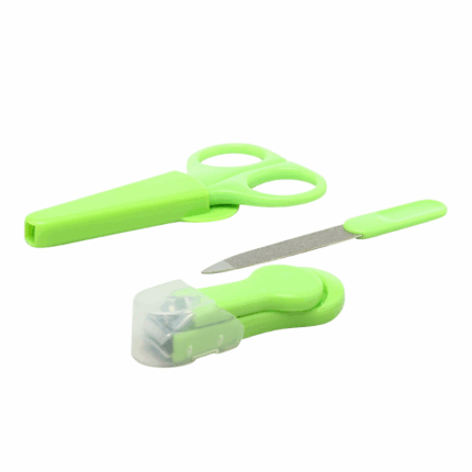 Baby nagelverzorgingsset met schaar, nagelknipper en nagelvijl in kindvriendelijk ontwerp